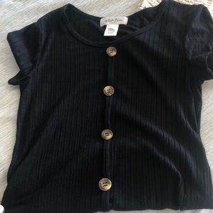 Black buttoned shirt